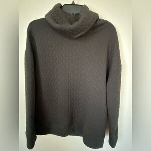 Black GAP fit Cow Neck Quilted Sweater
